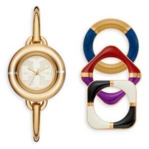 Final Price ❤️Tory Burch “Miller” Gold Watch Interchangeable Bezel NIB